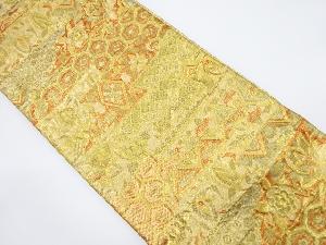 アンティーク　佐賀錦　花に古典柄織り出し袋帯（着用可）